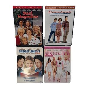 4 Movie DVD Lot Steel Magnolias Sixteen Candles Bridget Jones Sex and the City